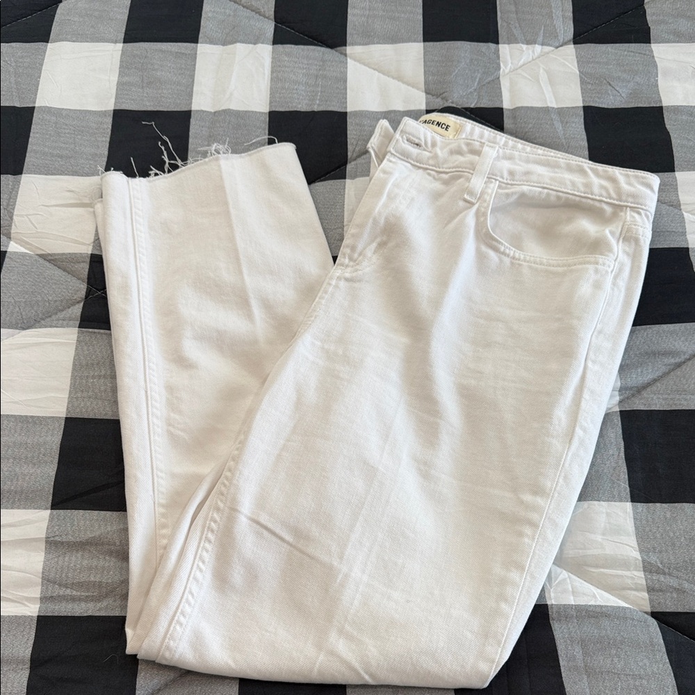 L'AGENCE Ivory Cotton Jeans